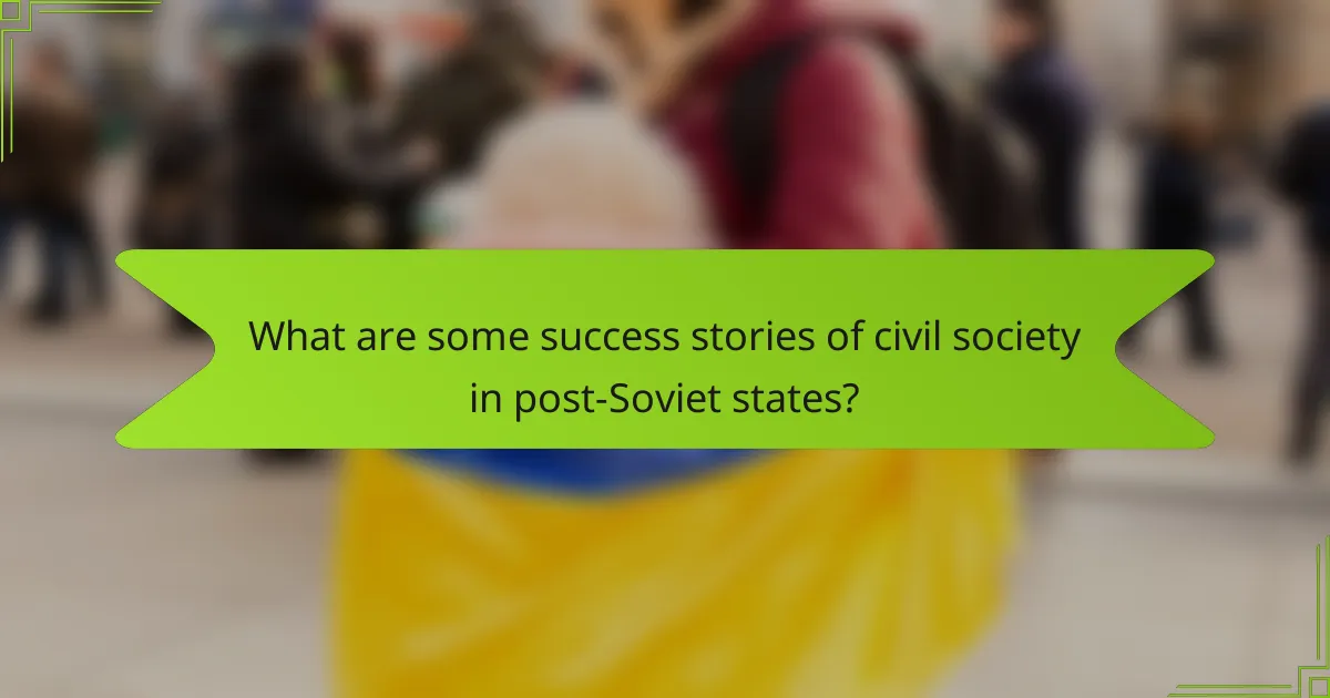 What are some success stories of civil society in post-Soviet states?