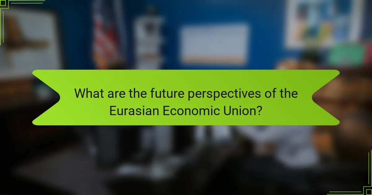 What are the future perspectives of the Eurasian Economic Union?