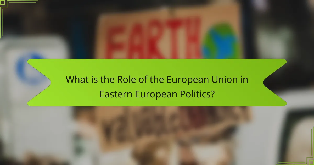 What is the Role of the European Union in Eastern European Politics?